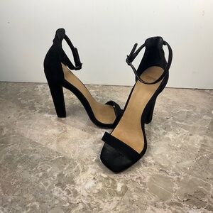 ASOS Black Block Heel with Ankle Strap Size 5